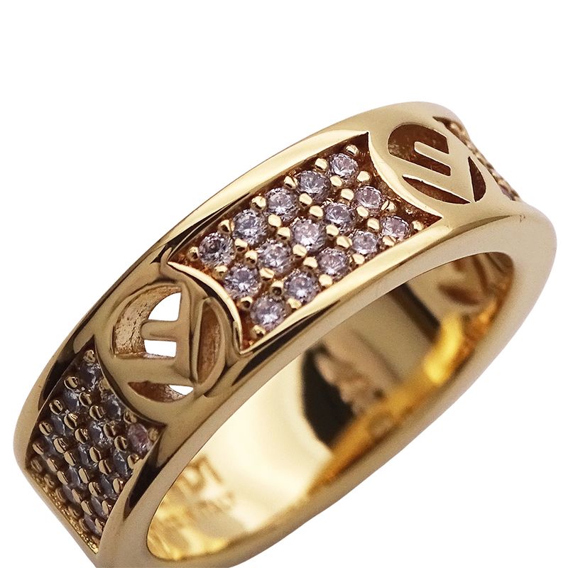 Fendi Ring Fs Rhinestone Gold S 10.5 Box — view 8
