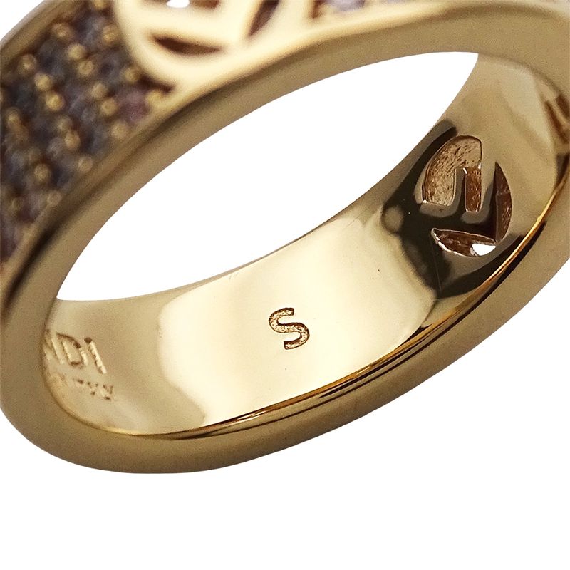 Fendi Ring Fs Rhinestone Gold S 10.5 Box — view 7