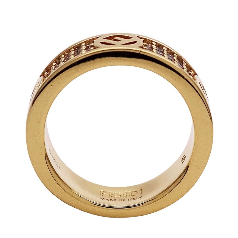 Fendi Ring Fs Rhinestone Gold S 10.5 Box — view 4