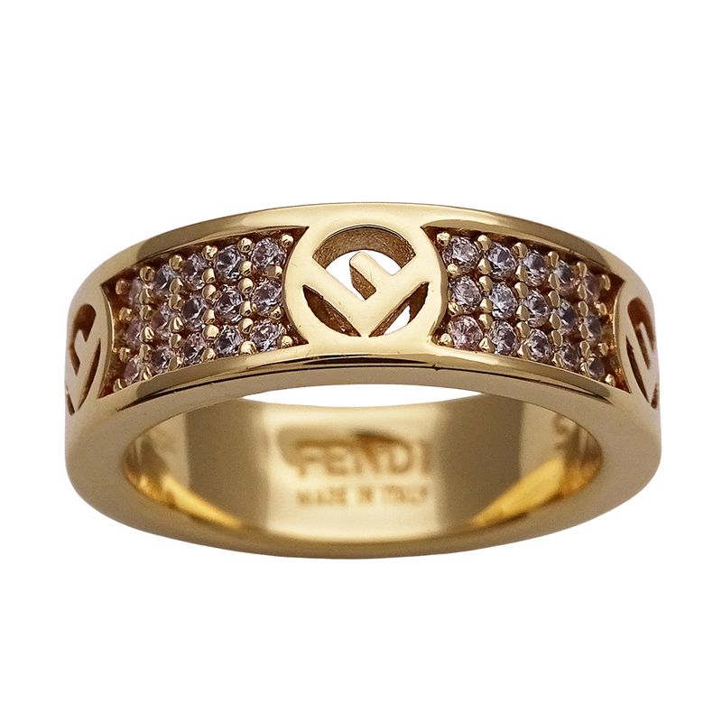 Fendi Ring Fs Rhinestone Gold S 10.5 Box — view 3