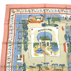 Hermes Carre 90 RE TOUR A LA Terre Return Home Silk Scarf Pink — view 4