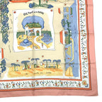 Hermes Carre 90 RE TOUR A LA Terre Return Home Silk Scarf Pink — view 6