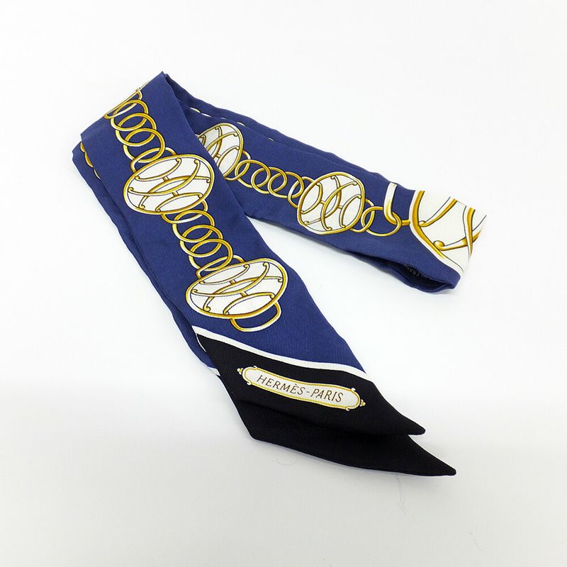 Hermes Twilly Navy Lift Profile Marine Noir Gold — view 9