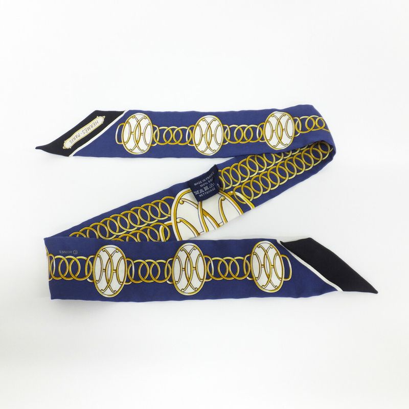 Hermes Twilly Navy Lift Profile Marine Noir Gold — view 7