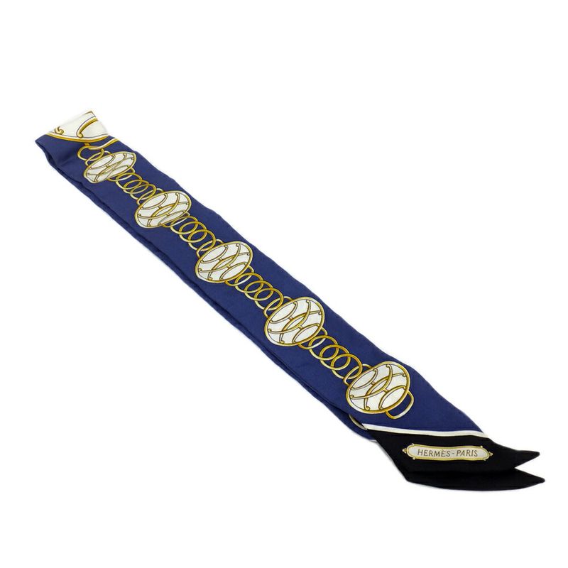 Hermes Twilly Navy Lift Profile Marine Noir Gold — view 3