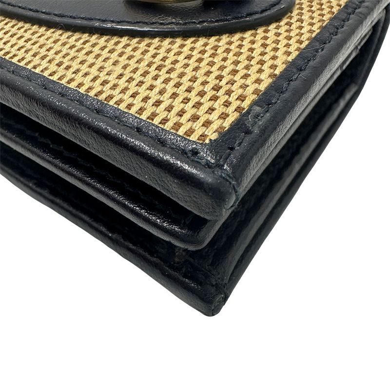 Gucci Wallet Horsebit Bifold Leather Navy — view 4