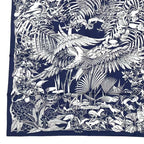 Hermes Carre 90 Scarf Silk Flamingo Party Bee Pattern White — view 5