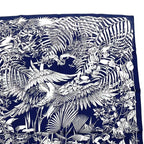 Hermes Carre 90 Scarf Silk Flamingo Party Bee Pattern White — view 4
