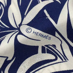 Hermes Carre 90 Scarf Silk Flamingo Party Bee Pattern White — view 8