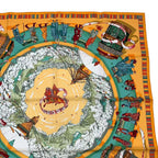 Hermes Carre 90 Scarf Silk Prieres AU VENT Prayer In The Wind Yellow Box — view 4