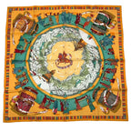 Hermes Carre 90 Scarf Silk Prieres AU VENT Prayer In The Wind Yellow Box — view 2