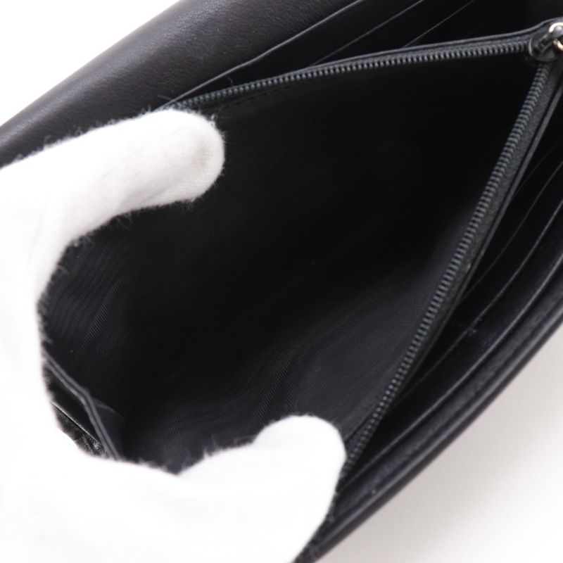 Gucci Interlocking G Guccissima Leather Black Long Wallet — view 6