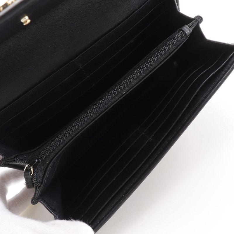 Gucci Interlocking G Guccissima Leather Black Long Wallet — view 5