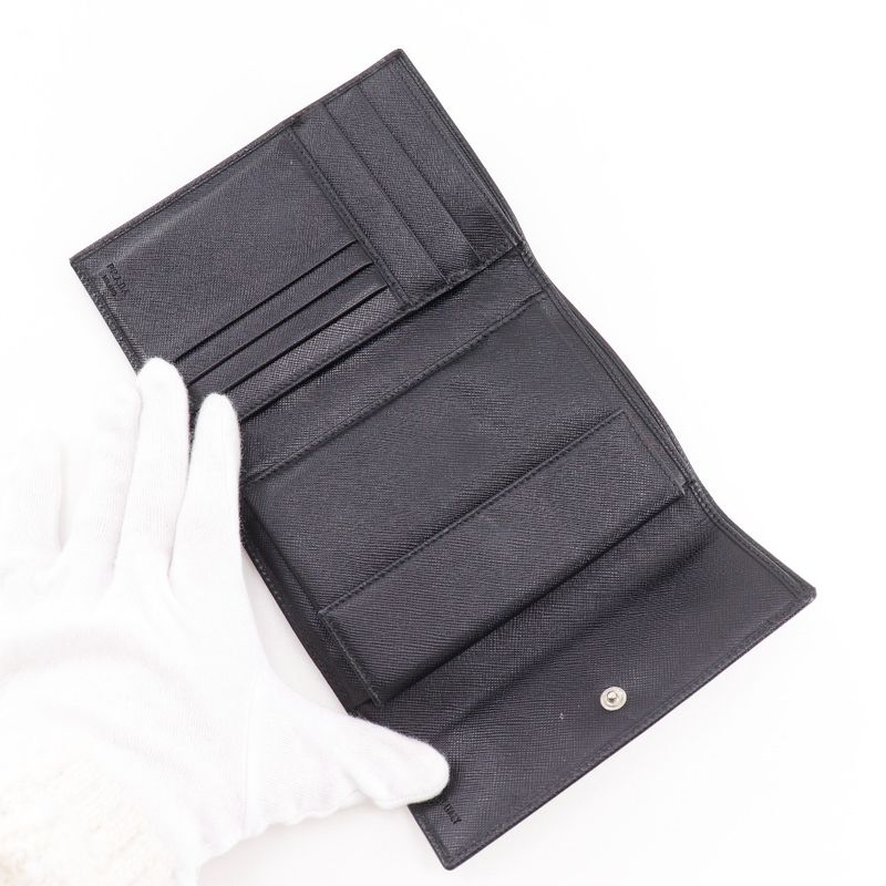 Prada M510 a Sapphire Nero Black Bifold Wallet — view 6