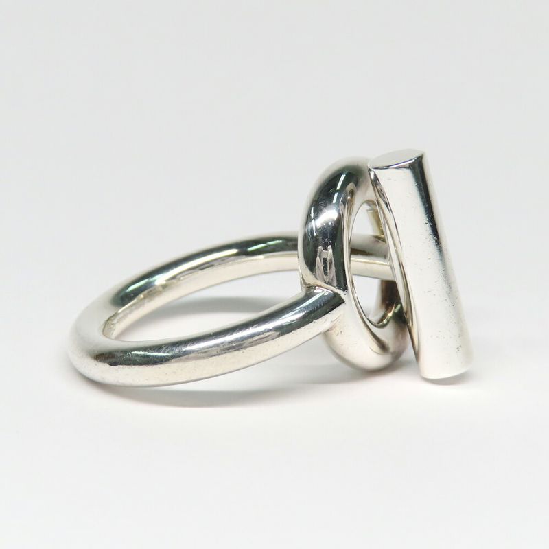 Hermes Ring Echape MM 50 AG 925 SV Silver Manufactured In 2023 — view 4