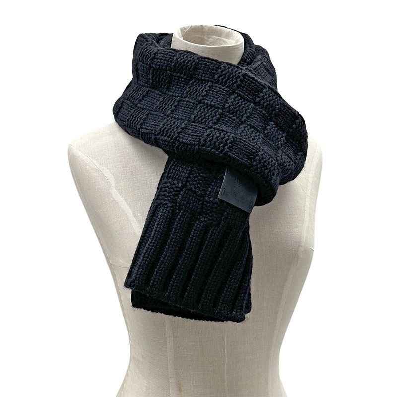 Louis Vuitton Muffler Shawl Echarpe Helsinki Cashmere Black Scarf — view 6