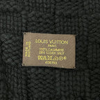 Louis Vuitton Muffler Shawl Echarpe Helsinki Cashmere Black Scarf — view 4