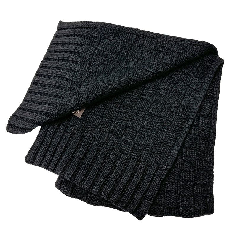 Louis Vuitton Muffler Shawl Echarpe Helsinki Cashmere Black Scarf — view 2