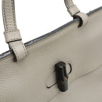 Gucci Bamboo Daily Medium Top Handle Bag Handbag 2-Way Shoulder Leather Gray — view 9