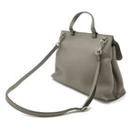 Gucci Bamboo Daily Medium Top Handle Bag Handbag 2-Way Shoulder Leather Gray — view 3