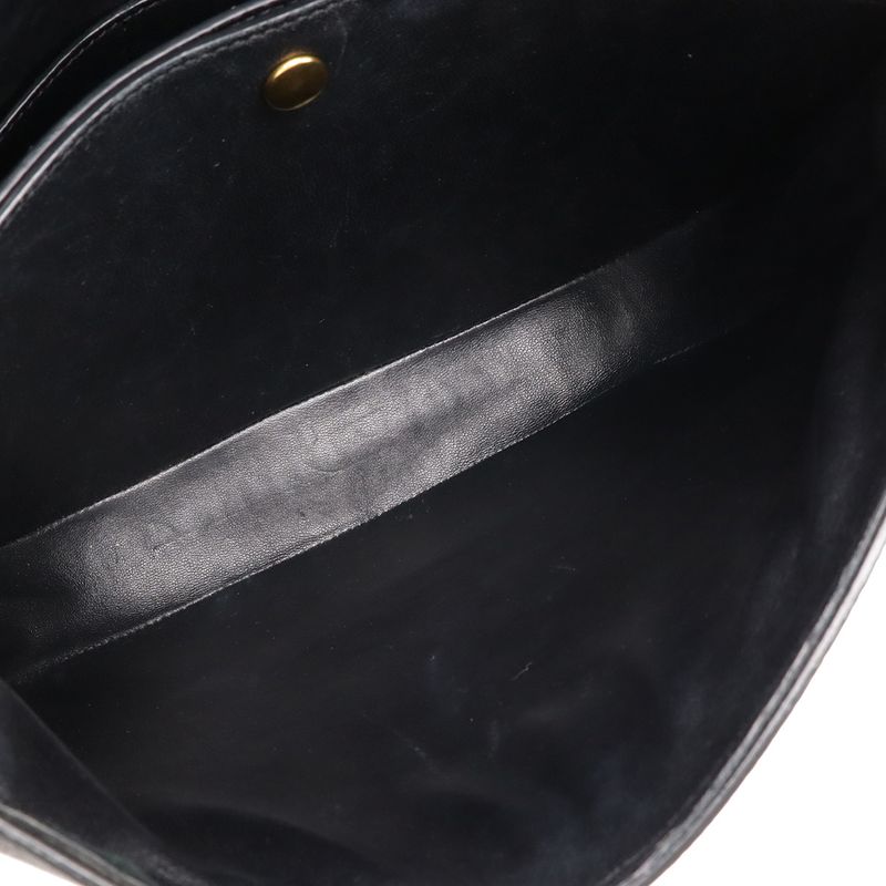 Celine Trotter-medium Shoulder Bag Crossbody Leather Black Gold Hardware — view 7