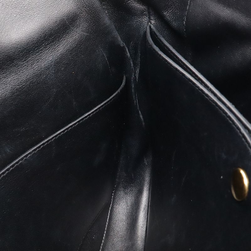 Celine Trotter-medium Shoulder Bag Crossbody Leather Black Gold Hardware — view 9