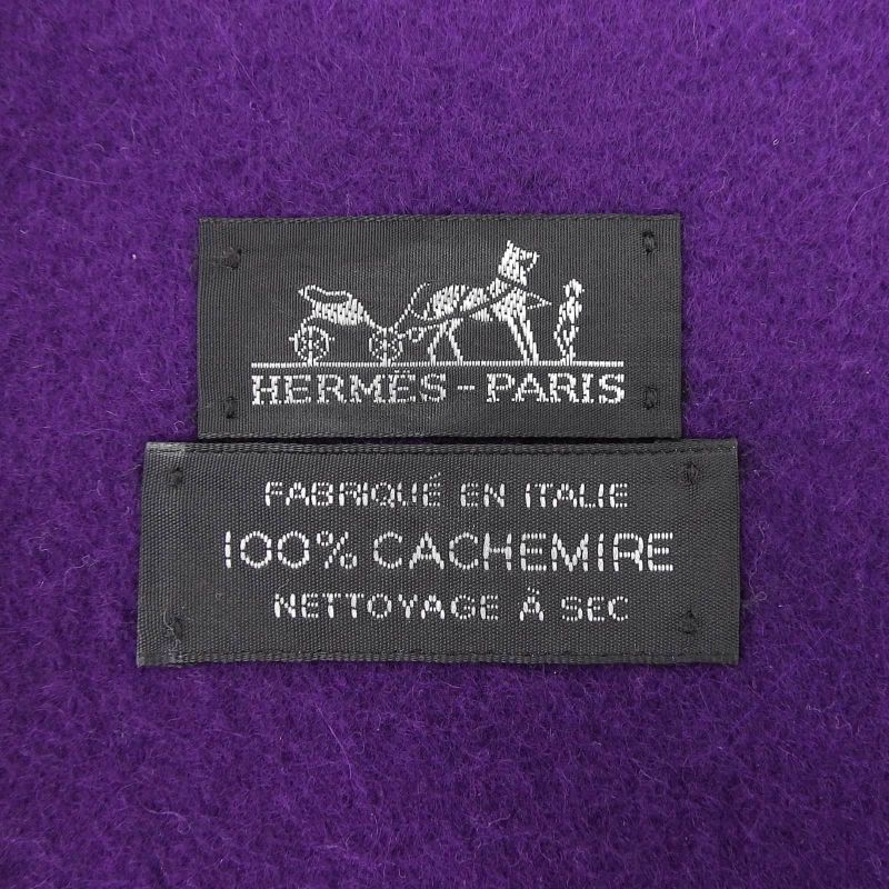 Hermes 100% Cashmere Italian Fabric Embroidered Logo Extra Large — view 8