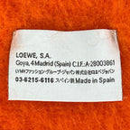 Loewe Mohair Wool Anagram Leather Patch Muffler Orange Scarf — view 6