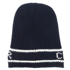 Christian Dior 31 Noe714 Ixgh Wool Cashmere Logo Beanie Knit Cap Navy White — view 6