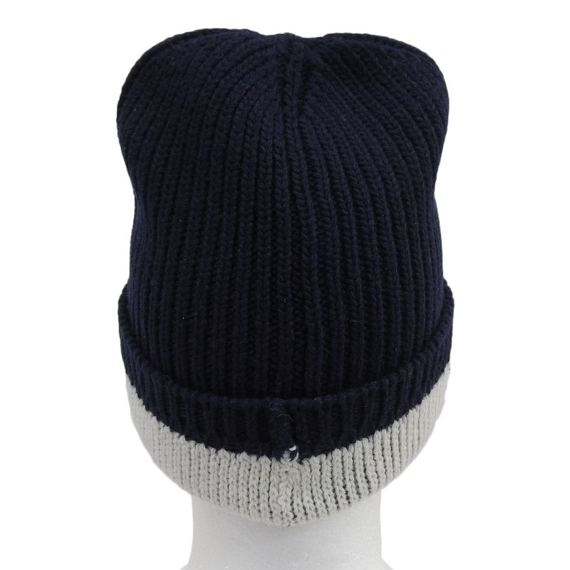 Christian Dior 31 Noe714 Ixgh Wool Cashmere Logo Beanie Knit Cap Navy White — view 3