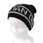 Christian Dior 31 Noe714 Ixgh Wool Cashmere Logo Beanie Knit Cap Navy White — view 4