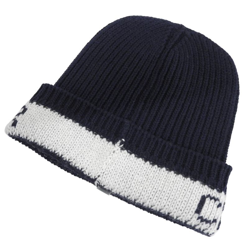 Christian Dior 31 Noe714 Ixgh Wool Cashmere Logo Beanie Knit Cap Navy White — view 9