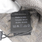 Fendi Wool Cashmere Blend Zucca Pattern Beanie Knit Cap Brown Beige TU — view 7