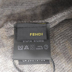 Fendi Wool Cashmere Blend Zucca Pattern Beanie Knit Cap Brown Beige TU — view 6