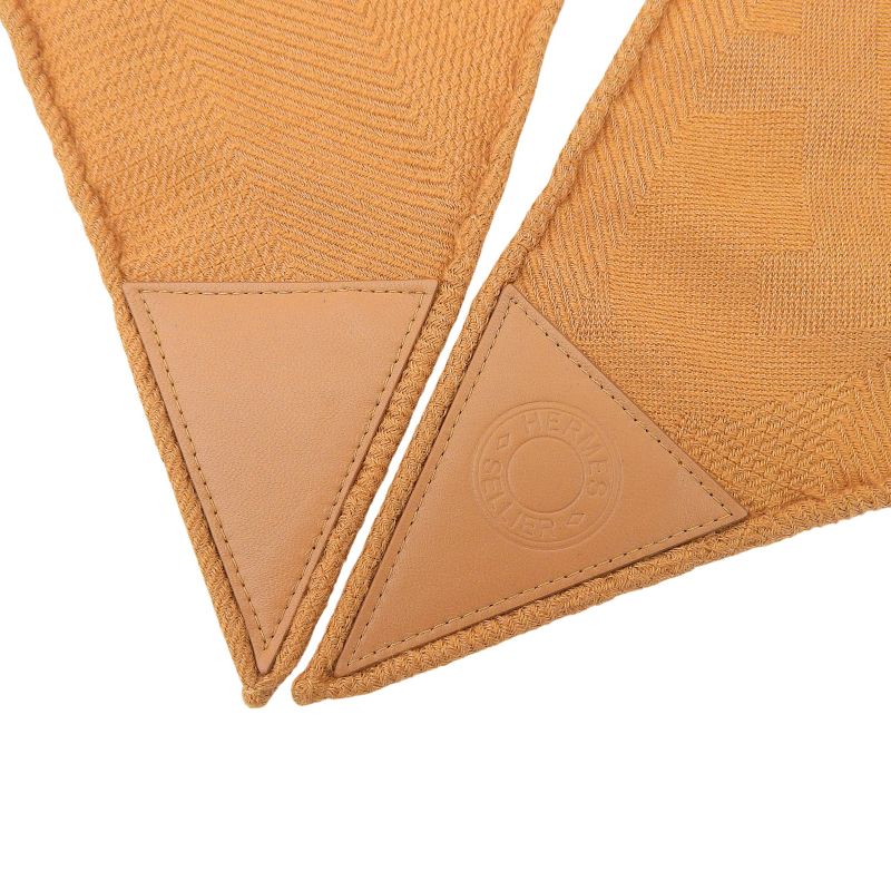 Hermes Losange GM New Libris Cashmere Silk Leather Yoke Patch Shawl — view 4