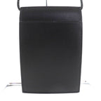 Saint Laurent Paris Leather Shoulder Pouch Bag Black — view 4
