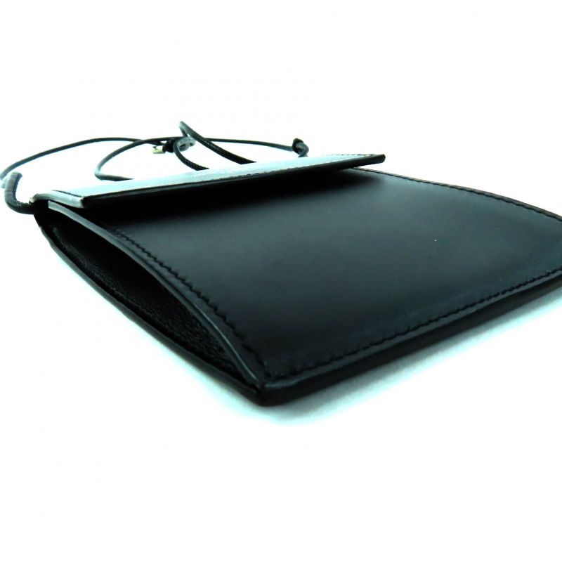 Saint Laurent Paris Leather Shoulder Pouch Bag Black — view 7