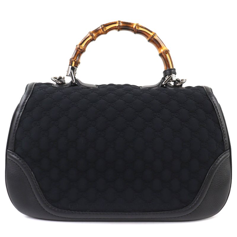 Gucci Leather Microshima Nu-banbu 2-Way Handbag Chain Shoulder Bag — view 4