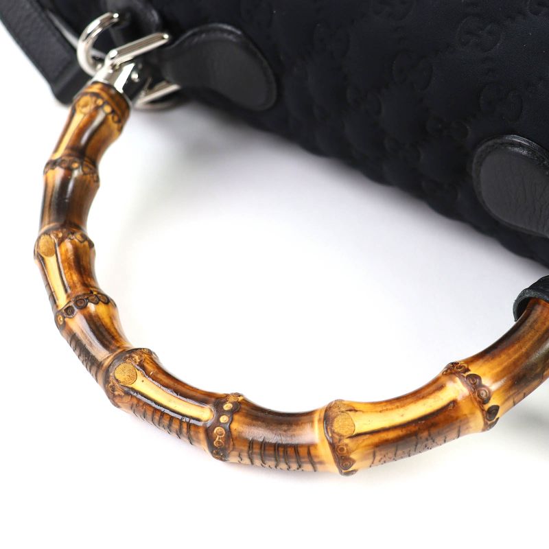 Gucci Leather Microshima Nu-banbu 2-Way Handbag Chain Shoulder Bag — view 8