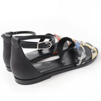 Hermes Santorini Ankle Strap Leather Sandals Black Multicolor 35 Boxes — view 3