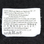 Loewe Mohair Wool Anagram Logo Patch Fringe Long Muffler Black Scarf — view 8