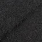 Loewe Mohair Wool Anagram Logo Patch Fringe Long Muffler Black Scarf — view 4
