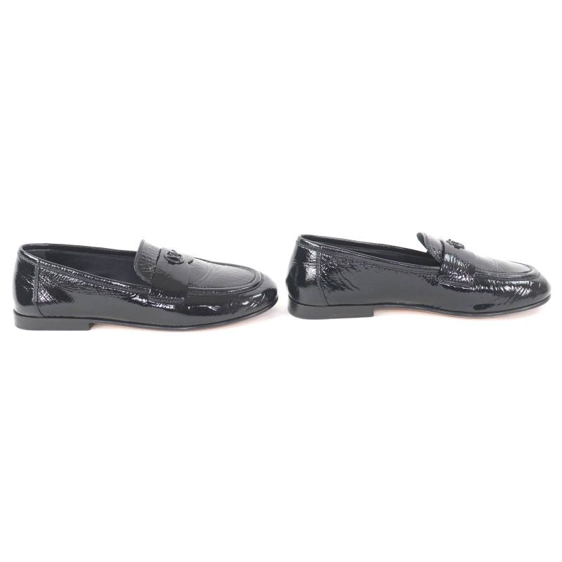 Louis Vuitton 1 Acyyl Soho Line Circle Logo Patent Leather Loafer Black 35 — view 3