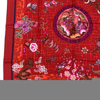 Hermes Carre 90 Silk Scarf Turandot Red Box — view 6