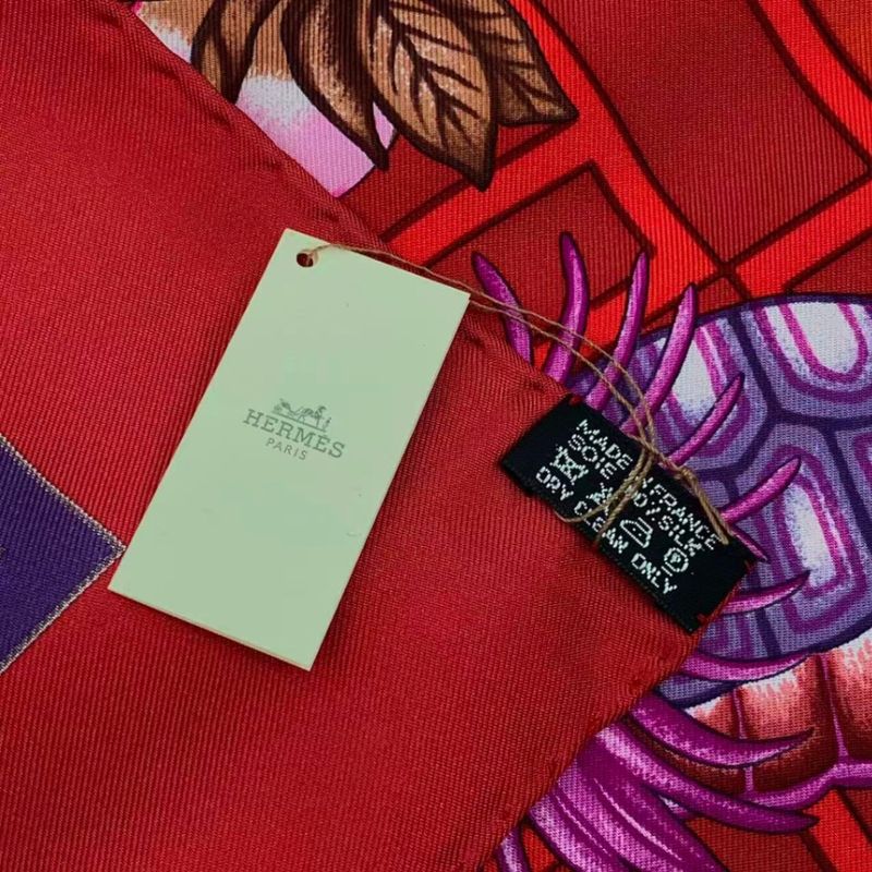 Hermes Carre 90 Silk Scarf Turandot Red Box — view 9
