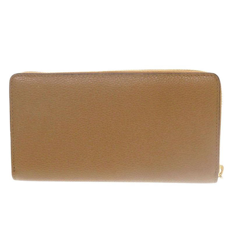 Gucci Zumi Leather Brown Round Zipper-long Wallet 0061 — view 3
