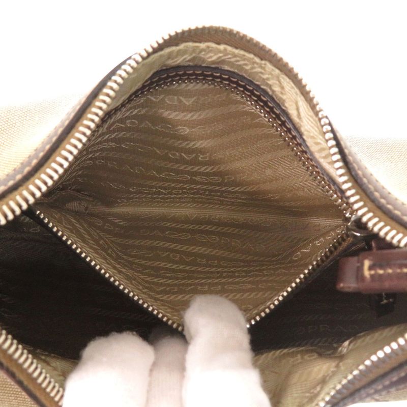 Prada Logo Jacquard Canvas Br3429 Silver Hardware — view 7