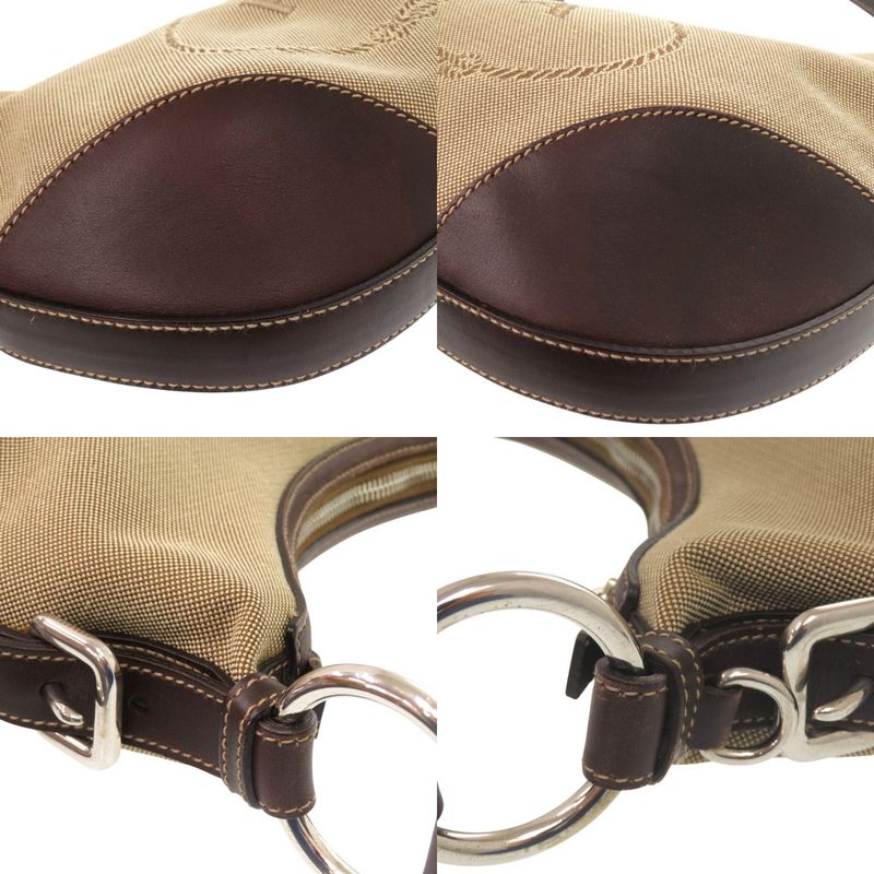 Prada Logo Jacquard Canvas Br3429 Silver Hardware — view 9