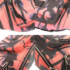 Saint Laurent Paris Palm Tree Pattern Nylon Pink Orange Body Bag 0529 — view 8