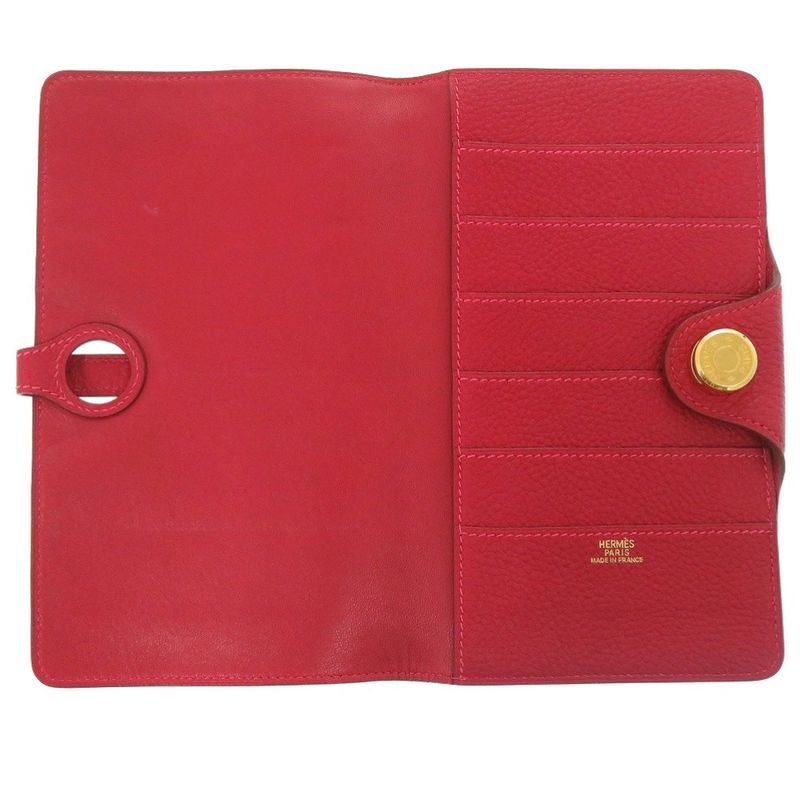 Hermes Dogon MM Togo Red Long Wallet 0026 — view 5